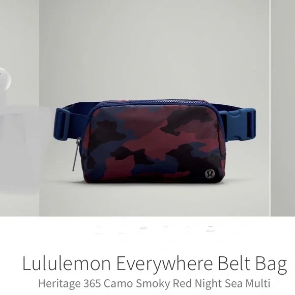 NWOT Lululemon Everywhere Belt Bag Heritage 365 Camo Smoky Red Night Sea… - Picture 1 of 8